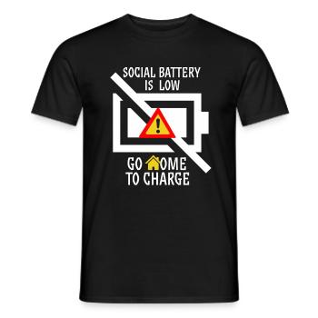 Lustiges soziales Introvertiertes Introvertieren - Männer T-Shirt - Schwarz - Vorne - AI Model Male 178 light (178cm)