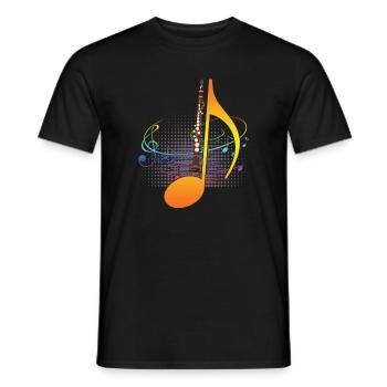 Holzblasinstrumente Musiker Musik - Männer T-Shirt - Schwarz - Vorne - AI Model Male 178 light (178cm)