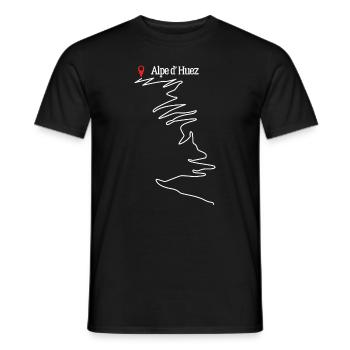 Alpe D' Huez Mountain Skiing Skier Ice Snow - Men's T-Shirt - black - Front - AI Model Male 178 light (178cm)