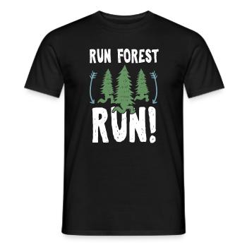 Funny Camper Run Forest Run Environmental - Men's T-Shirt - black - Front - AI Model Male 178 light (178cm)