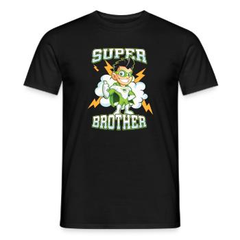 Coole Super Bruder Big Bro Familie Geschwister zuerst - Männer T-Shirt - Schwarz - Vorne - AI Model Male 178 light (178cm)