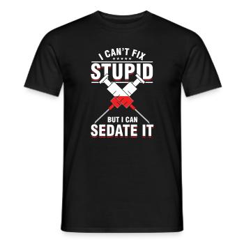 Anesthésiste Anesthésie médicale, je ne peux pas réparer - T-shirt homme - noir - Devant - AI Model Male 178 light (178cm)