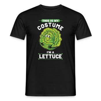 Vegan This Is My Costume I'm A Lettuce Vegetarian - Men's T-Shirt - black - Front - AI Model Male 178 light (178cm)