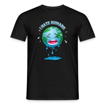 Environnement Green Global Nature Lovers Planet - T-shirt homme - noir - Devant - AI Model Male 178 light (178cm)