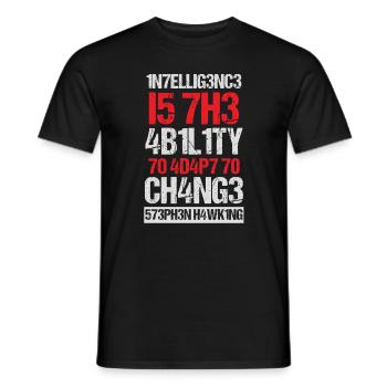 Stephen Hawking Sayings Motivational Quotes Gift - T-shirt homme - noir - Devant - AI Model Male 178 light (178cm)