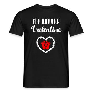 My Little Valentine Baby Daughter Sons Hearts - Men's T-Shirt - black - Front - AI Model Male 178 light (178cm)