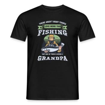 Fishing Fisherman Fishes Fish Gift I Love More - Men's T-Shirt - black - Front - AI Model Male 178 light (178cm)