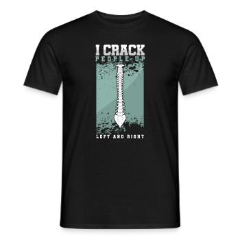 Ostéopathie Neurochirurgien Cadeau Médical I Crack - T-shirt homme - noir - Devant - AI Model Male 178 light (178cm)
