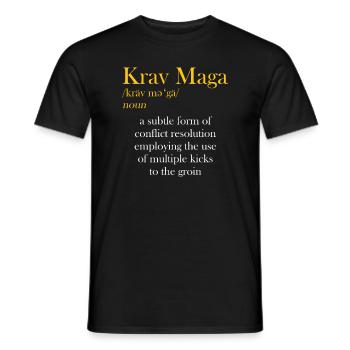 Krav Maga Arts Martiaux Combats Combats Militaires - T-shirt homme - noir - Devant - AI Model Male 178 light (178cm)