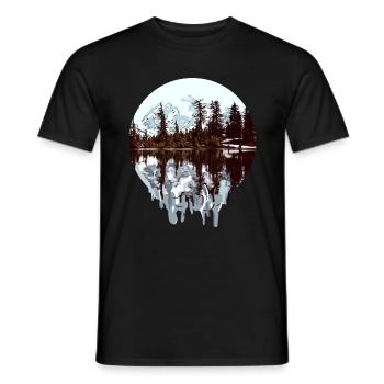 Nature - Alaska - Wilderness - Men's T-Shirt - black - Front - AI Model Male 178 light (178cm)