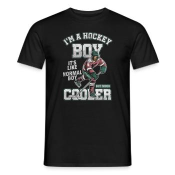 Player Hockeyist Hockey Coach Fan Wintersports - Men's T-Shirt - black - Front - AI Model Male 178 light (178cm)