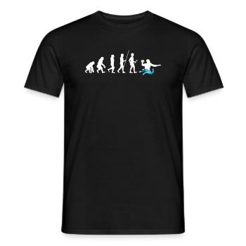 Evolution Water Polo Cool Water Sports Game Gift - Men's T-Shirt - black - Front - AI Model Male 178 light (178cm)