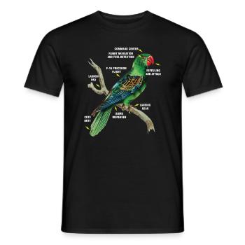 Vogelbeobachter Papagei Vogelbeobachtung Papageienliebhaber Geschenk - Männer T-Shirt - Schwarz - Vorne - AI Model Male 178 light (178cm)