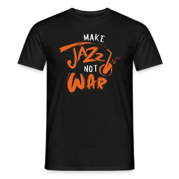 Machen Sie Jazz-nicht Kriegsmusik-Jazz-Band-Liebhaber-Geschenke - Männer T-Shirt - Schwarz - Vorne - AI Model Male 178 light (178cm)
