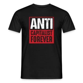 Anti politische Ideologie Profit wirtschaftlicher Handel - Männer T-Shirt - Schwarz - Vorne - AI Model Male 178 light (178cm)