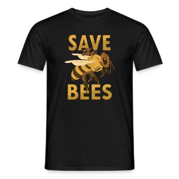 Apiculteur Honey Bee Flower Ruche Save The Bees - T-shirt homme - noir - Devant - AI Model Male 178 light (178cm)