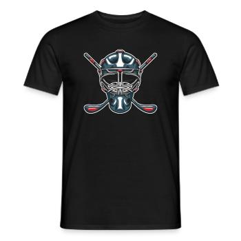 Masque de hockey sur glace Sports Joueur de hockey sur glace cadeau - T-shirt homme - noir - Devant - AI Model Male 178 light (178cm)