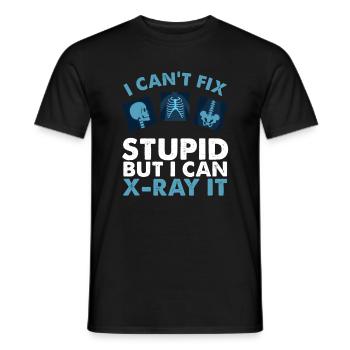 XRay Technician Radiologic Technologist - Men's T-Shirt - black - Front - AI Model Male 178 light (178cm)