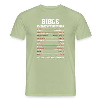 Christian Religion God Christianity Jesus Gift - Men's T-Shirt - sage - Front - AI Model Male 178 light (178cm)