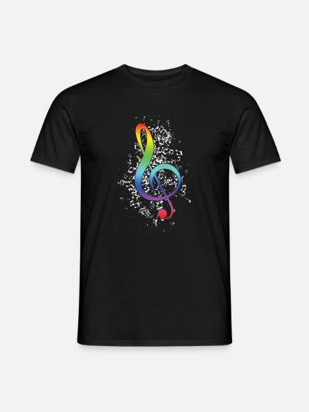 Music Note Musical Instrument Musicians Gift - Men's T-Shirt - black