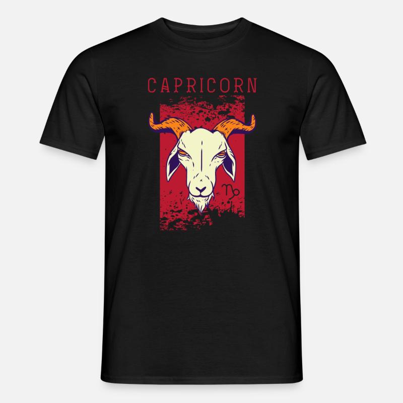 Steinbock-Geburts-Zeichen-Astrologie-Horoskop - Männer T-Shirt - Schwarz