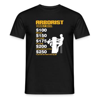 Arbre arboricole arboricole cadeau amoureux de la nature - T-shirt homme - noir - Devant - AI Model Male 178 light (178cm)