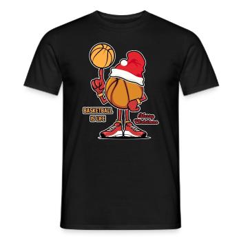 Le basket-ball est la vie cadeau de joueur sportif de Noël - T-shirt homme - noir - Devant - AI Model Male 178 light (178cm)