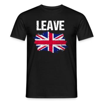 Verlassen Sie British UK Brexit Europe Politics Exit Gift - Männer T-Shirt - Schwarz - Vorne - AI Model Male 178 light (178cm)