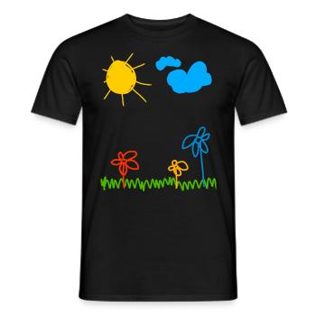 Peindre les enfants - T-shirt homme - noir - Devant - AI Model Male 178 light (178cm)