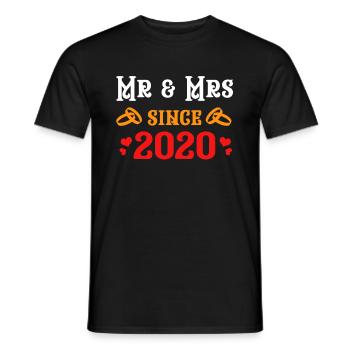 Herr und Frau seit 2020 Jubiläumsgeschenk - Männer T-Shirt - Schwarz - Vorne - AI Model Male 178 light (178cm)