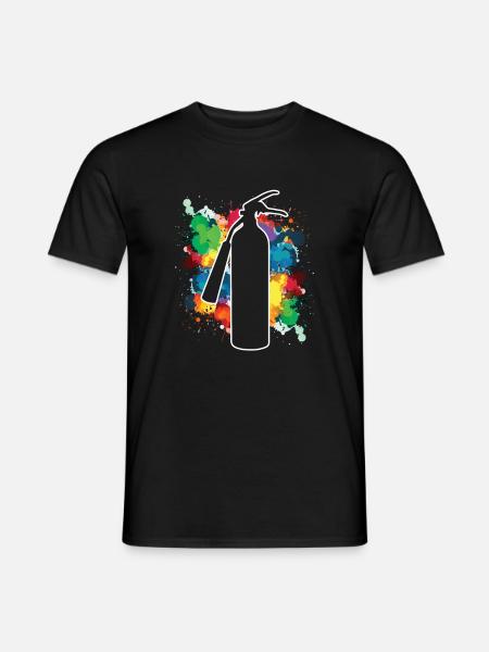 Fire Extinguisher Spray Paintings Graffiti - Men's T-Shirt - black