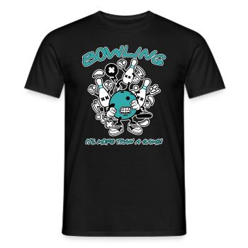 Bowling Its More Than A Game Bowlers Sport Gift - Men's T-Shirt - black - Front - AI Model Male 178 light (178cm)