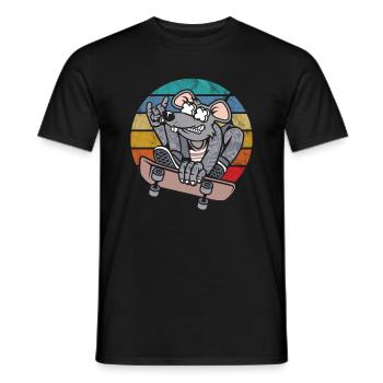 Rat rétro signe du zodiaque vintage année du cadeau Rat - T-shirt homme - noir - Devant - AI Model Male 178 light (178cm)