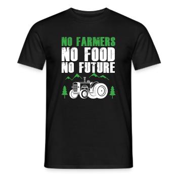 No Farmers No Food No Future Farm Farming Tractor - Men's T-Shirt - black - Front - AI Model Male 178 light (178cm)