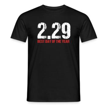 2 29 Bester Tag des Jahres 29. Februar Geschenk - Männer T-Shirt - Schwarz - Vorne - AI Model Male 178 light (178cm)