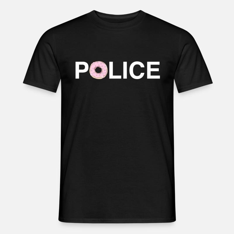 Polizei - Männer T-Shirt - Schwarz