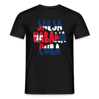 Salsa Havana Cuba - Men's T-Shirt - black - Front - AI Model Male 178 light (178cm)