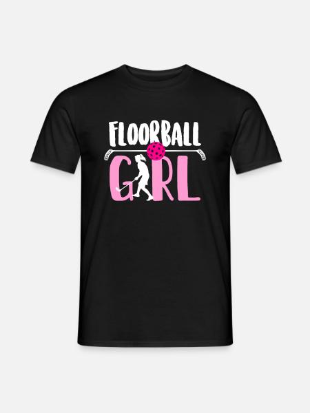 Floorball Mädchen - Männer T-Shirt - Schwarz