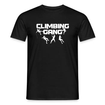 Escalade Alpiniste Randonnée Activité de plein air - T-shirt homme - noir - Devant - AI Model Male 178 light (178cm)