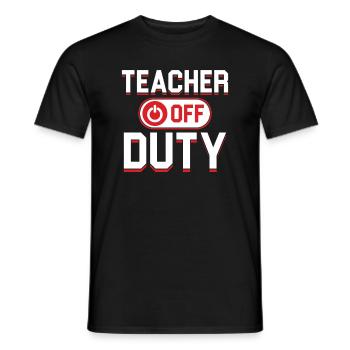 Lehrer dienstfrei Lehrschule Geschenk - Männer T-Shirt - Schwarz - Vorne - AI Model Male 178 light (178cm)