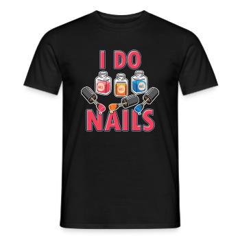 Manucure Manucure Nail Art Cosmétique Esthéticienne - T-shirt homme - noir - Devant - AI Model Male 178 light (178cm)