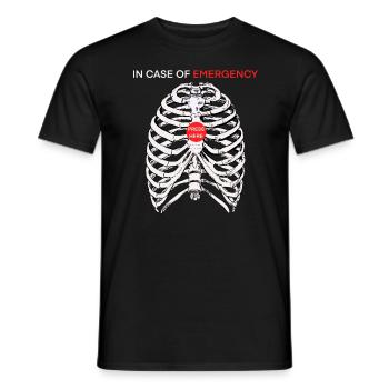 First aid - Men's T-Shirt - black - Front - AI Model Male 178 light (178cm)