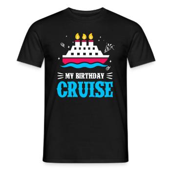 Anniversaire Croisière Croisière Croisière Bateau de croisière Vacances - T-shirt homme - noir - Devant - AI Model Male 178 light (178cm)