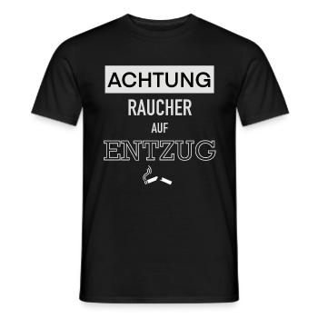 Raucher - Entzug - Männer T-Shirt - Schwarz - Vorne - AI Model Male 178 light (178cm)
