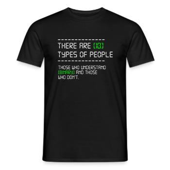 10 Arten von Menschen Programmierer Coder Entwickler Geschenk - Männer T-Shirt - Schwarz - Vorne - AI Model Male 178 light (178cm)