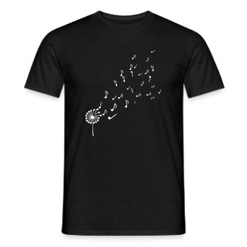 Dandelion Music Notes Piano Player Pianist Gift - Men's T-Shirt - black - Front - AI Model Male 178 light (178cm)