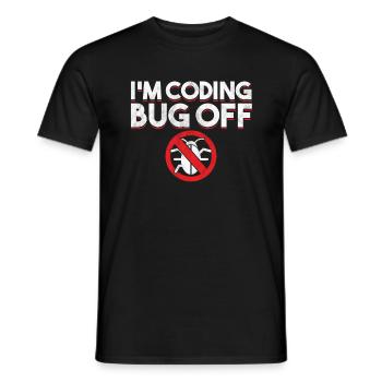 Ich bin Coding Bug Off Coder Programmierer Entwickler Geschenk - Männer T-Shirt - Schwarz - Vorne - AI Model Male 178 light (178cm)