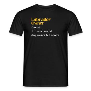 Labrador Owner Dog Dog Lover Puppy Gift - Men's T-Shirt - black - Front - AI Model Male 178 light (178cm)