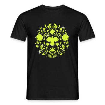 Floral Softball Baseball Pitcher Catcher Geschenk - Männer T-Shirt - Schwarz - Vorne - AI Model Male 178 light (178cm)