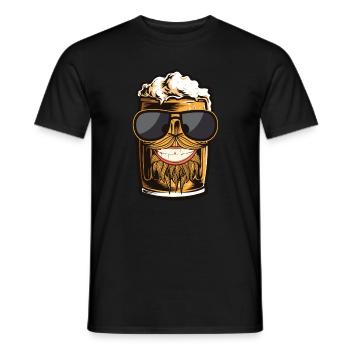 Beer Mug Beard Lunettes de soleil Beer Lover Brewing Gift - T-shirt homme - noir - Devant - AI Model Male 178 light (178cm)
